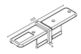 White NANORAIL 25X21MM JOINER